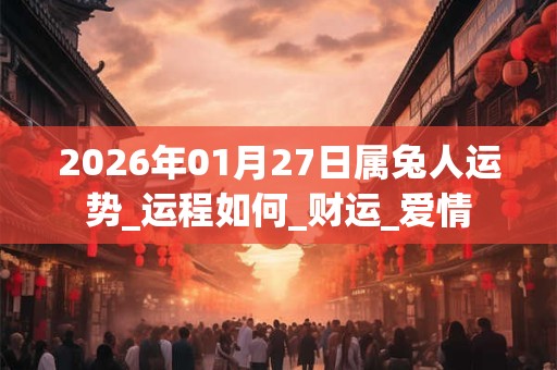 2026年01月27日属兔人运势_运程如何_财运_爱情