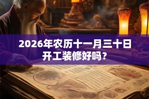 2026年农历十一月三十日开工装修好吗? 2026年农历十一月三十日开工装修好吗?