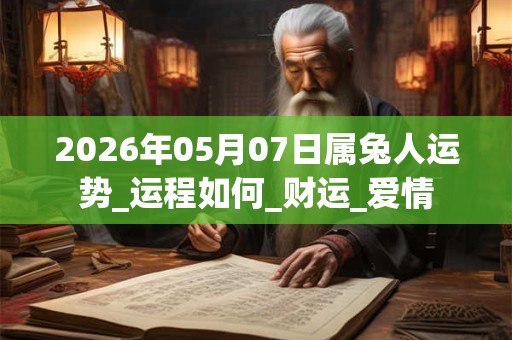 2026年05月07日属兔人运势_运程如何_财运_爱情 2026年05月07日属兔人运势_运程如何_财运_爱情