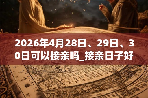 2026年4月28日、29日、30日可以接亲吗_接亲日子好吗 2026年4月28日、29日、30日可以接亲吗_接亲日子好吗