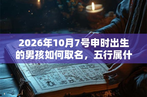 2026年10月7号申时出生的男孩如何取名,五行属什么 2026年10月7号申时出生的男孩如何取名,五行属什么