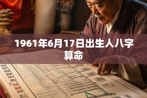 1961年6月17日出生人八字算命 1961年6月17日出生人八字算命