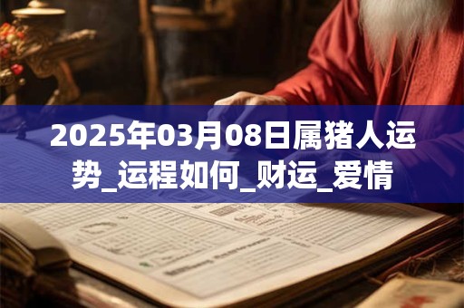 2025年03月08日属猪人运势_运程如何_财运_爱情 2025年03月08日属猪人运势_运程如何_财运_爱情