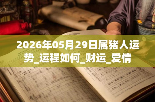 2026年05月29日属猪人运势_运程如何_财运_爱情 2026年05月29日属猪人运势_运程如何_财运_爱情