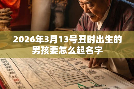 2026年3月13号丑时出生的男孩要怎么起名字