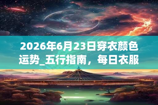 2026年6月23日穿衣颜色运势_五行指南,每日衣服颜色幸运色 2026年6月23日穿衣颜色运势_五行指南,每日衣服颜色幸运色