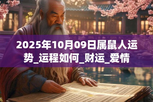 2025年10月09日属鼠人运势_运程如何_财运_爱情 2025年10月09日属鼠人运势_运程如何_财运_爱情