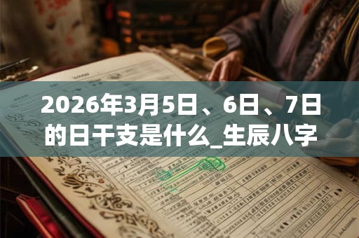 2026年3月5日、6日、7日的日干支是什么_生辰八字