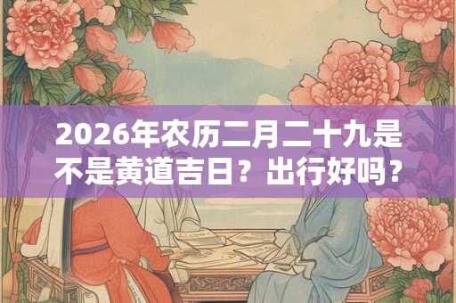 2026年农历二月二十九是不是黄道吉日?出行好吗? 2026年农历二月二十九是不是黄道吉日?出行好吗?