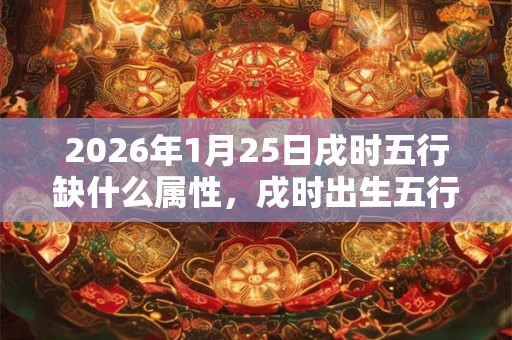 2026年1月25日戌时五行缺什么属性,戌时出生五行缺什么 2026年1月25日戌时五行缺什么属性,戌时出生五行缺什么