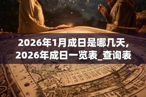 2026年1月成日是哪几天,2026年成日一览表_查询表