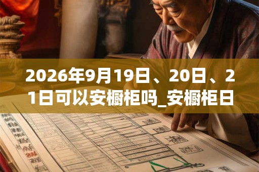 2026年9月19日、20日、21日可以安橱柜吗_安橱柜日子好吗 2026年9月19日、20日、21日可以安橱柜吗_安橱柜日子好吗