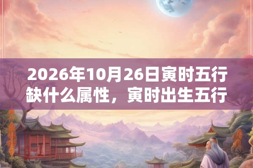 2026年10月26日寅时五行缺什么属性，寅时出生五行缺什么
