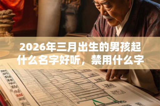 2026年三月出生的男孩起什么名字好听,禁用什么字 2026年三月出生的男孩起什么名字好听,禁用什么字