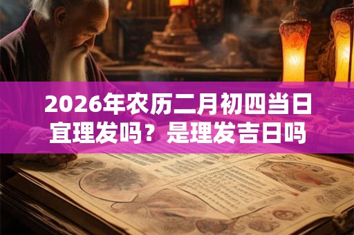 2026年农历二月初四当日宜理发吗?是理发吉日吗 2026年农历二月初四当日宜理发吗?是理发吉日吗