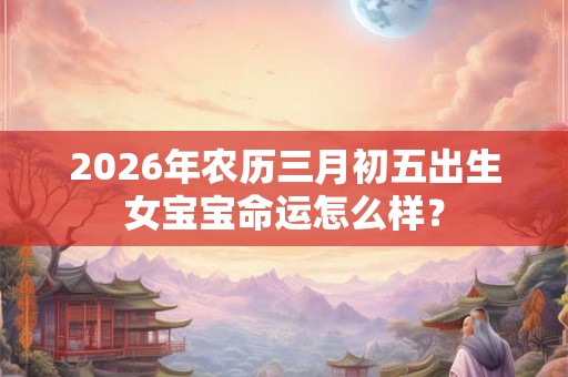 2026年农历三月初五出生女宝宝命运怎么样? 2026年农历三月初五出生女宝宝命运怎么样?