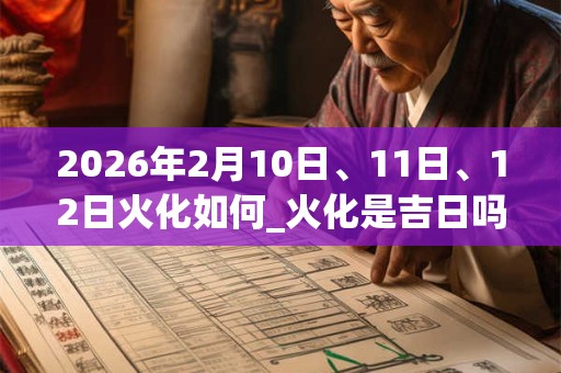 2026年2月10日、11日、12日火化如何_火化是吉日吗 2026年2月10日、11日、12日火化如何_火化是吉日吗