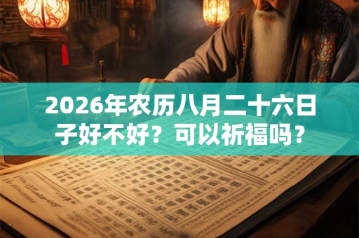 2026年农历八月二十六日子好不好?可以祈福吗? 2026年农历八月二十六日子好不好?可以祈福吗?