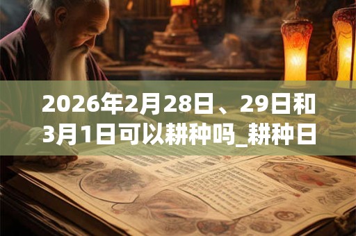 2026年2月28日、29日和3月1日可以耕种吗_耕种日子好吗