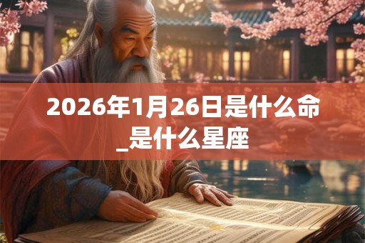 2026年1月26日是什么命_是什么星座 2026年1月26日是什么命_是什么星座