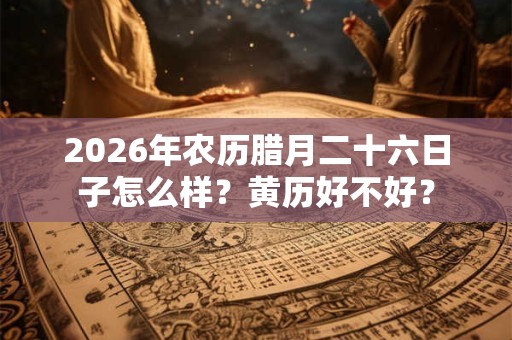 2026年农历腊月二十六日子怎么样？黄历好不好？