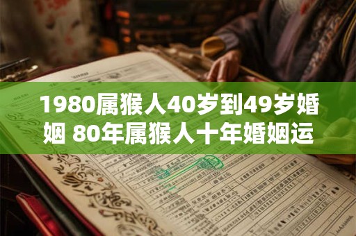 1980属猴人40岁到49岁婚姻 80年属猴人十年婚姻运势 1980属猴人40岁到49岁婚姻 80年属猴人十年婚姻运势