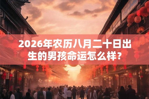 2026年农历八月二十日出生的男孩命运怎么样? 2026年农历八月二十日出生的男孩命运怎么样?