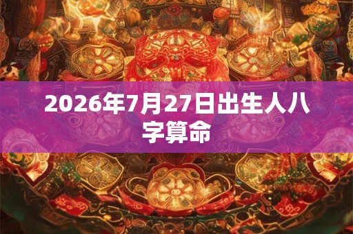 2026年7月27日出生人八字算命