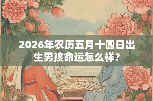2026年农历五月十四日出生男孩命运怎么样？