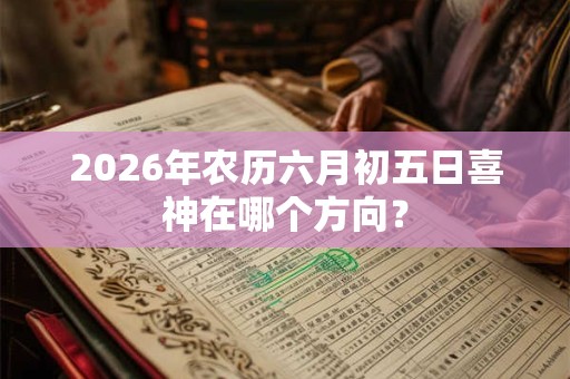 2026年农历六月初五日喜神在哪个方向？