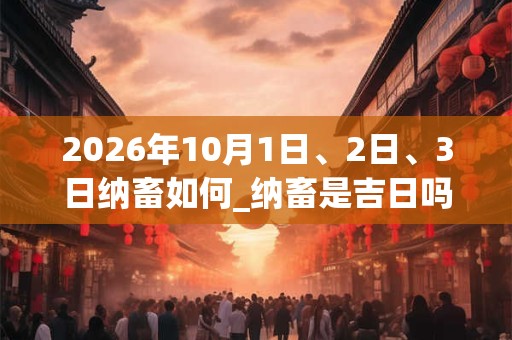 2026年10月1日、2日、3日纳畜如何_纳畜是吉日吗 2026年10月1日、2日、3日纳畜如何_纳畜是吉日吗