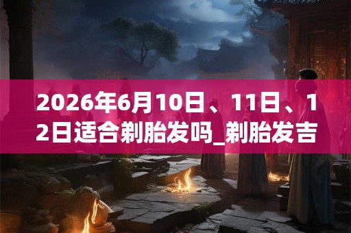2026年6月10日、11日、12日适合剃胎发吗_剃胎发吉利吗