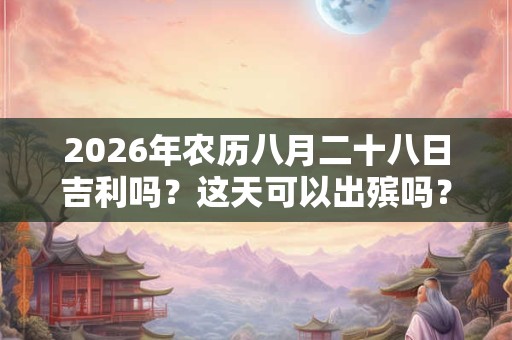 2026年农历八月二十八日吉利吗？这天可以出殡吗？