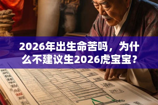 2026年出生命苦吗,为什么不建议生2026虎宝宝? 2026年出生命苦吗,为什么不建议生2026虎宝宝?