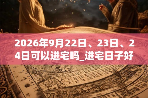 2026年9月22日、23日、24日可以进宅吗_进宅日子好吗 2026年9月22日、23日、24日可以进宅吗_进宅日子好吗
