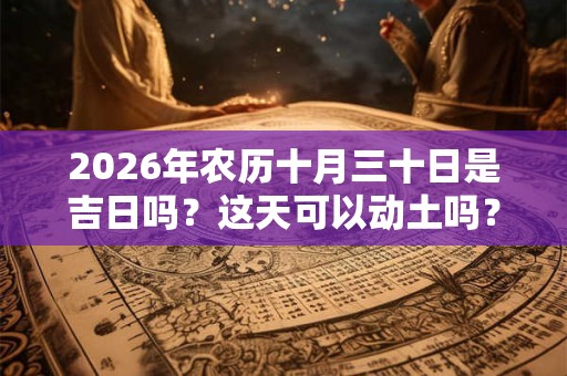 2026年农历十月三十日是吉日吗?这天可以动土吗? 2026年农历十月三十日是吉日吗?这天可以动土吗?