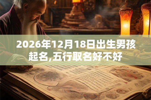 2026年12月18日出生男孩起名,五行取名好不好