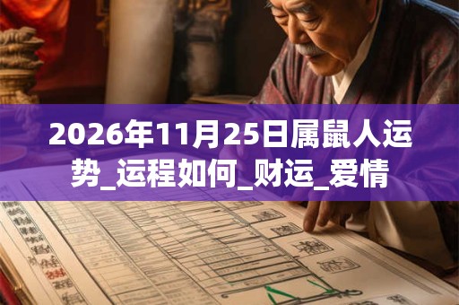 2026年11月25日属鼠人运势_运程如何_财运_爱情 2026年11月25日属鼠人运势_运程如何_财运_爱情