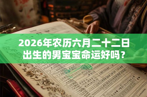 2026年农历六月二十二日出生的男宝宝命运好吗? 2026年农历六月二十二日出生的男宝宝命运好吗?
