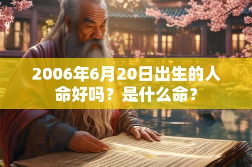 2006年6月20日出生的人命好吗?是什么命? 2006年6月20日出生的人命好吗?是什么命?