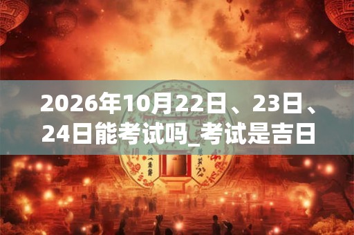 2026年10月22日、23日、24日能考试吗_考试是吉日吗 2026年10月22日、23日、24日能考试吗_考试是吉日吗