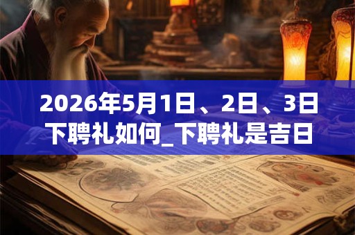 2026年5月1日、2日、3日下聘礼如何_下聘礼是吉日吗 2026年5月1日、2日、3日下聘礼如何_下聘礼是吉日吗