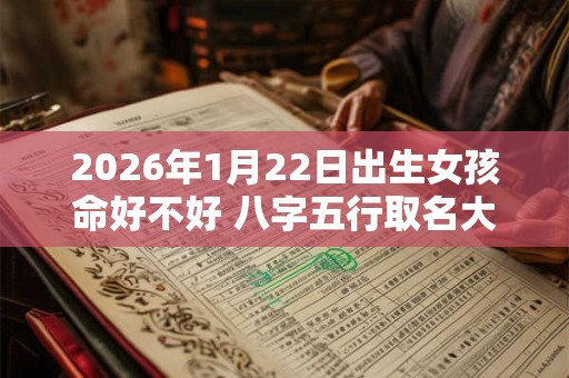 2026年1月22日出生女孩命好不好 八字五行取名大全