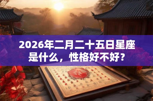 2026年二月二十五日星座是什么,性格好不好? 2026年二月二十五日星座是什么,性格好不好?