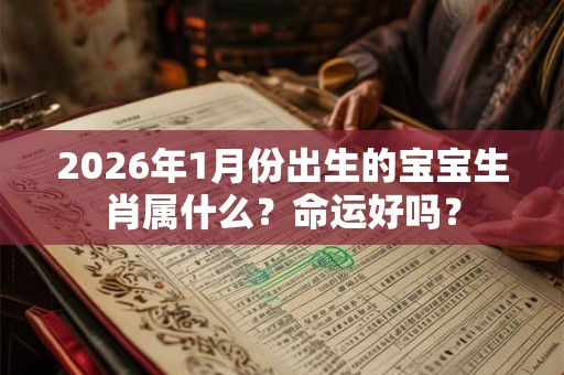 2026年1月份出生的宝宝生肖属什么？命运好吗？