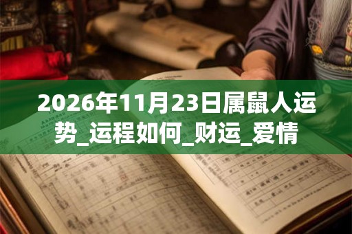 2026年11月23日属鼠人运势_运程如何_财运_爱情