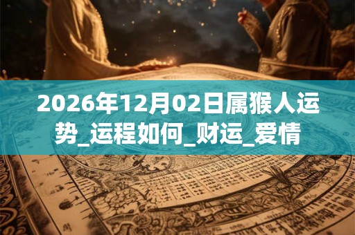 2026年12月02日属猴人运势_运程如何_财运_爱情