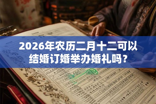 2026年农历二月十二可以结婚订婚举办婚礼吗? 2026年农历二月十二可以结婚订婚举办婚礼吗?