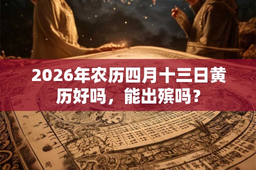 2026年农历四月十三日黄历好吗，能出殡吗？