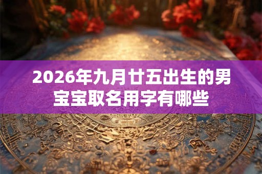 2026年九月廿五出生的男宝宝取名用字有哪些 2026年九月廿五出生的男宝宝取名用字有哪些